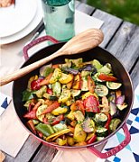 Staub Deep Braising Pan with Lid - 28 cm  Red