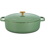 BALLARINI BELLAMONTE OVAL CAST IRON POT 75003-574-0 - 5.5 LTR GREEN