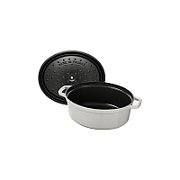 Staub Oval Cast Iron Pot - 5.5 ltr  White Truffle