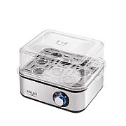 Adler AD 4486 egg cooker 8 egg(s) 800 W Black Satin steel Transparent