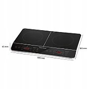 PROFI COOK PC-DKI 1067 induction cooker  3500W  2 cooking zones  black