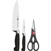 Set of 2 knives + Zwilling Four Star scissors