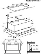 Electrolux LFP326FB Telescopic hood 410 m3/h