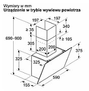 Bosch Serie 6 DWK65DK20 cooker hood Wall-mounted White 430 m3/h A