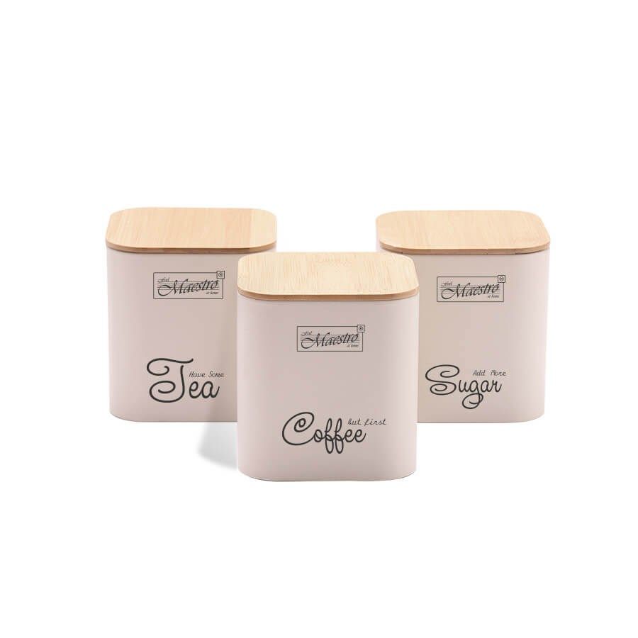 SET OF METAL CONTAINERS 3 PCS MR-1775-3S-IVORY