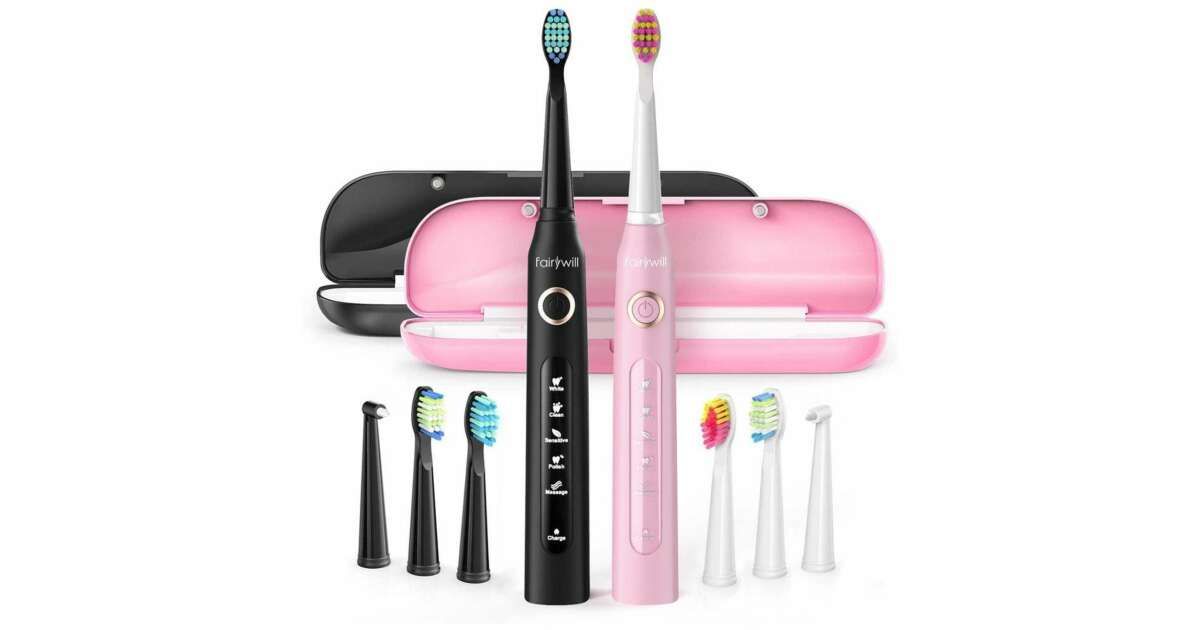 FAIRYWILL SONIC TOOTHBRUSHES 507 PINK AND BLACK
