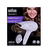 Braun Satin Hair 3 HD 385 hair dryer 2000 W White
