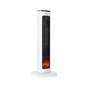 PTC Teesa tower fan heater with fireplace imitation function.