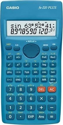 CASIO CALCULATOR SCIENTIFIC FX-220PLUS-2 BLUE  12 DIGIT DISPLAY