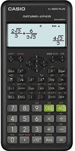 CASIO FX-82ESPLUS-2 CALCULATOR SCIENTIFIC  252 FUNCTIONS  77X162MM  BLACK  BOX