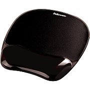 Fellowes mouse and wrist pad gel  CRYSTAL  black
