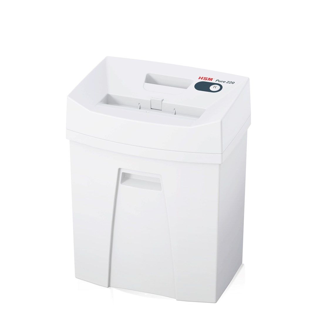 HSM Pure 220 paper shredder Particle-cut shredding 22.5 cm White