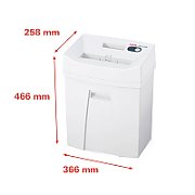 HSM Pure 220 paper shredder Particle-cut shredding 22.5 cm White
