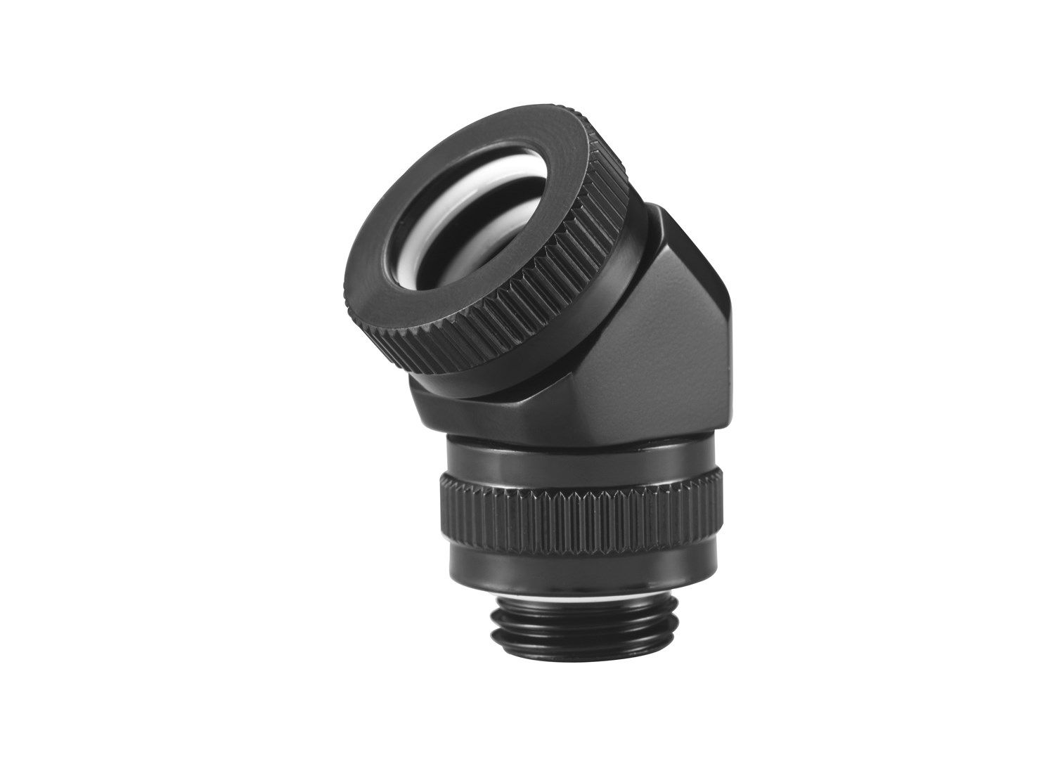 PHANTEKS Rotary Hard Tube Fitting 12mm 45 Degree G1/4 - black  rotatable