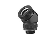 PHANTEKS Rotary Hard Tube Fitting 12mm 45 Degree G1/4 - black  rotatable