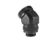 PHANTEKS Rotary Hard Tube Fitting 12mm 45 Degree G1/4 - black  rotatable