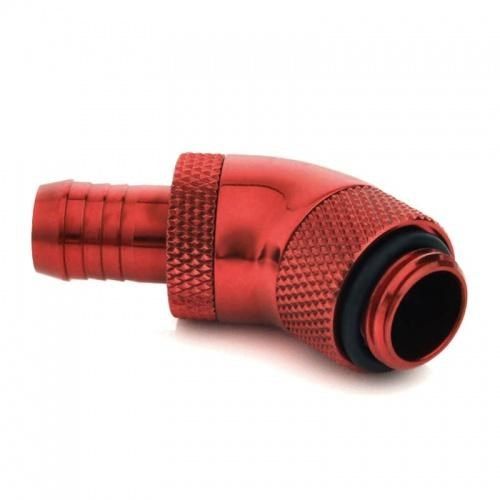 Bitspower Connector 45 Degree G1/4 Inch Male to 10mm ID - Rotatable  Red
