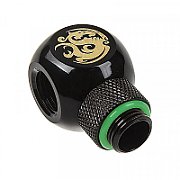 Bitspower Adapter Q-Splitter G1/4 inch male to 2x G1/4 inch female thread - rotatable  black matt