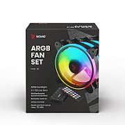 Ventilator Savio FAN-01 ,120 x 120 x  mm ,1200 RPM ,Negru ,ARGB