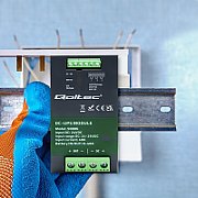 Qoltec 50886 Module UPS DC for DIN rail | 40A | 24V