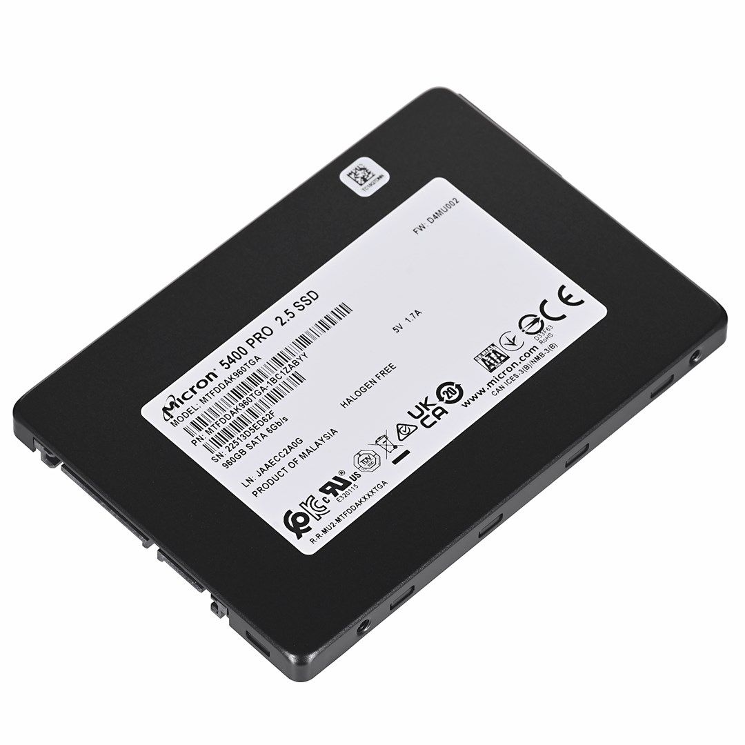 SSD Micron 5400 PRO 960GB SATA 2.5  MTFDDAK960TGA-1BC1ZABYYR (DWPD 1.5)