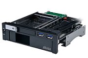 Akasa 5.25 inch drive frame for 1x 3.5+1x 2.5 inch  incl. 2x USB 3.0
