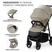 Kinderkraft pram TRIG 3 STONE BEIGE Beige