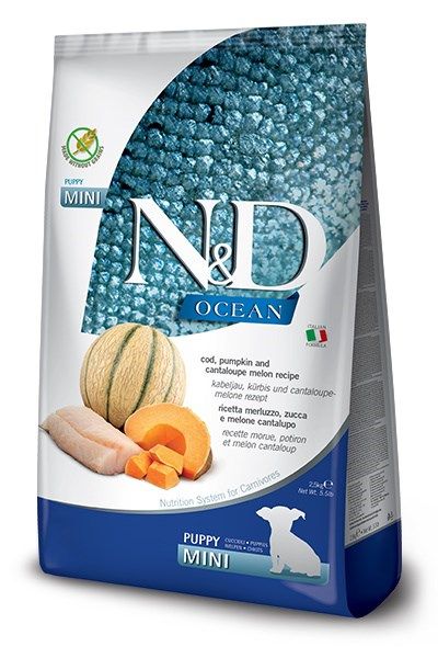 FARMINA N&D OCEAN DOG COD  PUMPKIN & CANTALOUPE MELON PUPPY MINI 800g