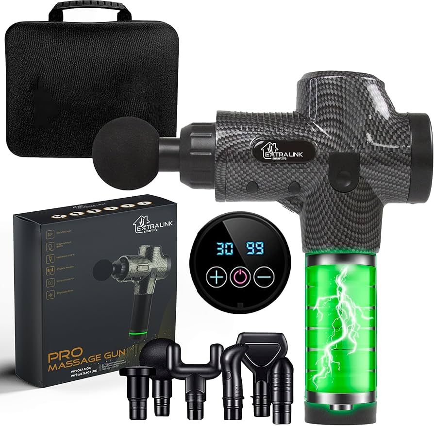 Extralink Massage Gun Pro | Massage gun | 3800 RPM  6 replaceable tips