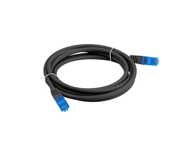 Lanberg LANBERG PATCHCORD S/FTP CAT.6A 3M BLACK LSZH