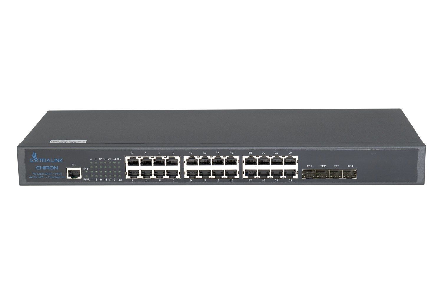 Extralink Chiron Managed L3 Switch 24xRJ45 GbE  4x SFP+  19  Rack