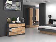 Topeshop M6 120 ANTRACYT/ART chest of drawers