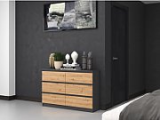 Topeshop M6 120 ANTRACYT/ART chest of drawers