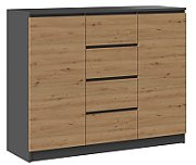 2D4S chest of drawers 120x40x97 cm  anthracite/artisan