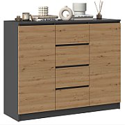 2D4S chest of drawers 120x40x97 cm  anthracite/artisan