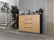 2D4S chest of drawers 120x40x97 cm  anthracite/artisan