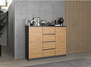 2D4S chest of drawers 120x40x97 cm  anthracite/artisan