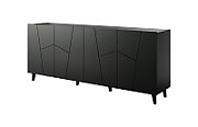 ETNA chest of drawers 200x42x82 black matt