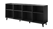 ETNA chest of drawers 200x42x82 black matt + oak craft