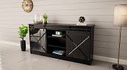 Chest of drawers 160x80x35 GRANERO black/black gloss