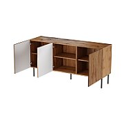 JUNGLE chest of drawers 152x40.5x74.5 oak wotan + black legs