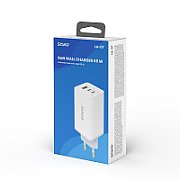 SAVIO LA-07 GaN 65W mains charger  USB  QC4.0+  PD 3.0  White