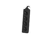 LANBERG POWER STRIP 1M BLACK  4X 230V PL  UPS