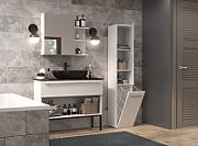 Bathroom cabinet NEL IV 31x30x174 cm  white  glossy