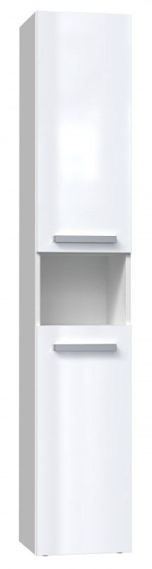 Bathroom cabinet NEL I 31x30x174 cm  white  glossy