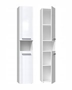 Bathroom cabinet NEL I 31x30x174 cm  white  glossy