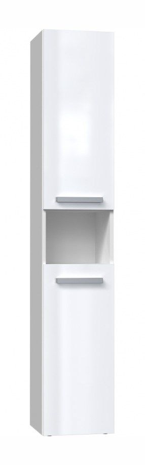 Bathroom cabinet NEL III 31x30x174 cm  white  glossy