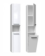 Bathroom cabinet NEL III 31x30x174 cm  white  glossy
