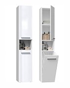 Bathroom cabinet NEL III 31x30x174 cm  white  glossy