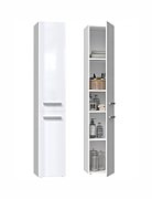 Bathroom cabinet NEL II 31x30x174 cm  white  glossy